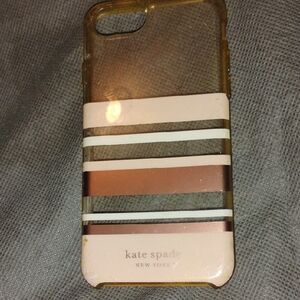 Kate Spade Metallic Striped Phone Case - Gold and Cream IPhone 6